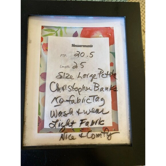 Christopher & Banks Top Chambray Type Blouse Size Large Petite Blue Soft Flowy - Picture 10 of 10